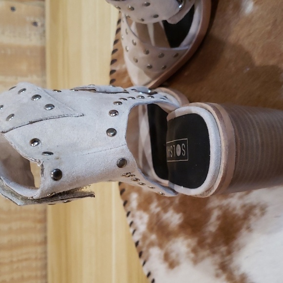 Sol Sana Porter II Studded Multi Strap Suede Leather Sandals Size 8 - Picture 5 of 10